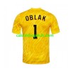 Slovenia Jan Oblak 1 Portiere Maglia Prima Euro 2024 Manica Corta